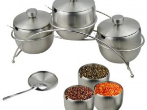 Three Flavor Rotating Seasoning Stainless Steel Pot Set